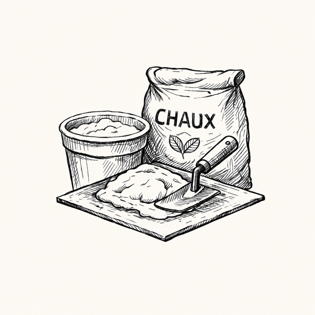 Enduits à la chaux sur façade ancienne