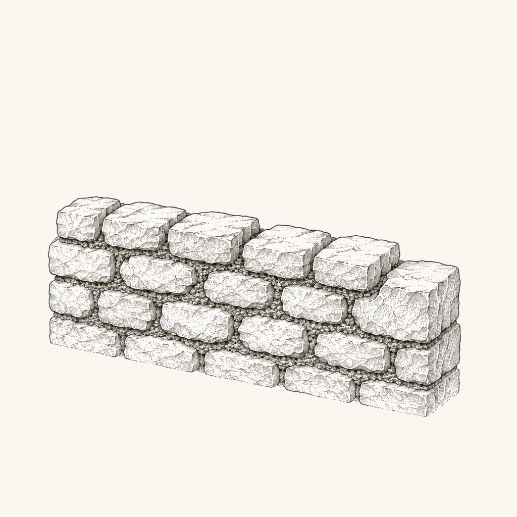 maçonnerie traditionnelle de moellons