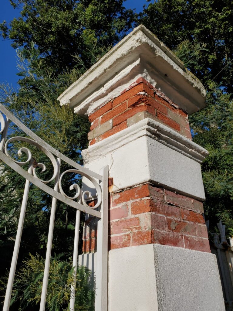 Relevé des profils sur pilier en pierre