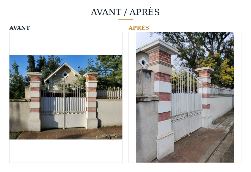 Journal de chantier piliers de portail
