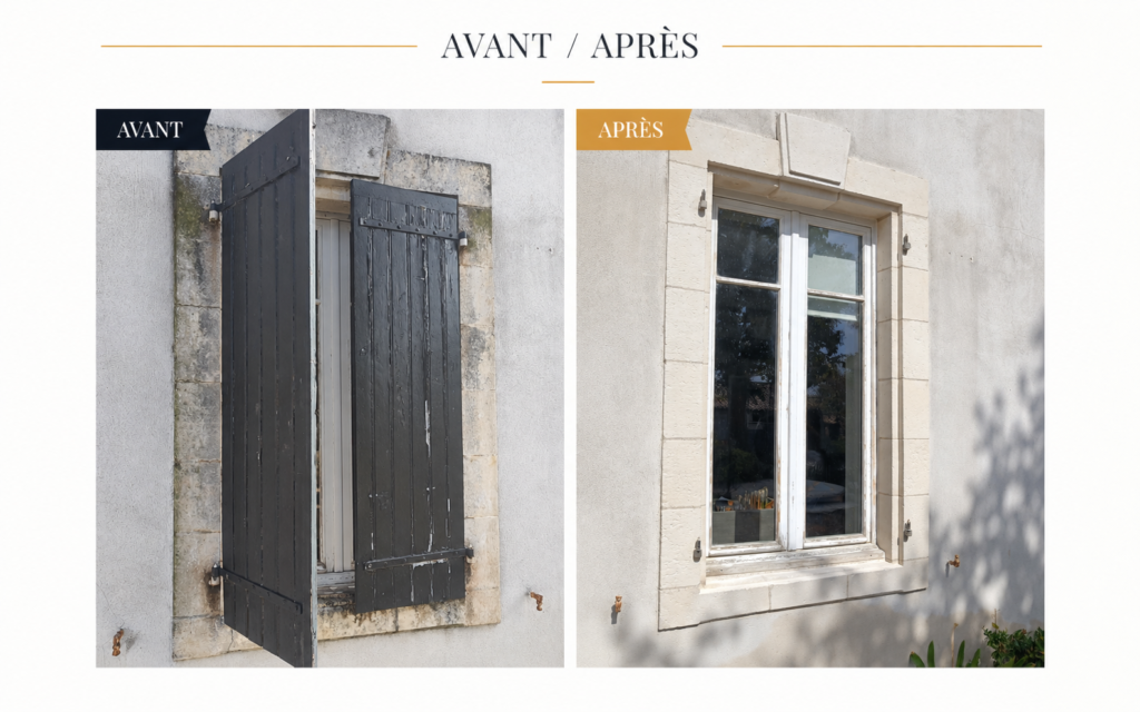 Rénovation d'encadrement en pierres